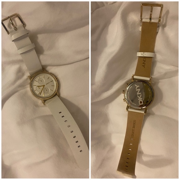 NWT DKNY Watch White Leather Strap - Picture 4 of 9